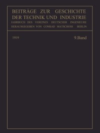 Cover Beiträge zur Geschichte der Technik und Industrie