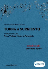 Cover Torna a Surriento - Voce, Violino, Flauto e Pianoforte (partitura e parti)