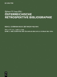 Cover Bibliographie der österreichischen Zeitungen 1621–1945
