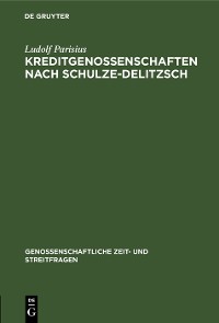 Cover Kreditgenossenschaften nach Schulze-Delitzsch