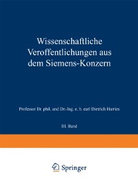 Cover Wissenschaftliche Veröffentlichungen aus dem Siemens-Konzern