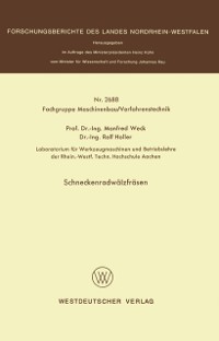 Cover Schneckenradwälzfräsen