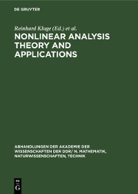 Cover Nonlinear Analysis Theory and Applications