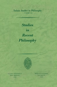 Cover Studies in Recent Philosophy