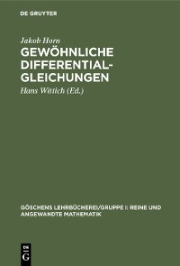 Cover Gewöhnliche Differentialgleichungen