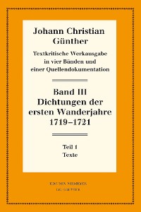 Cover Dichtungen der ersten Wanderjahre 1719-1721