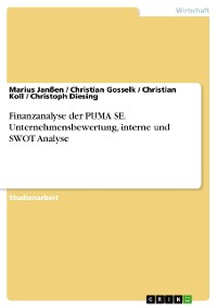 Cover Finanzanalyse der PUMA SE. Unternehmensbewertung, interne und SWOT Analyse