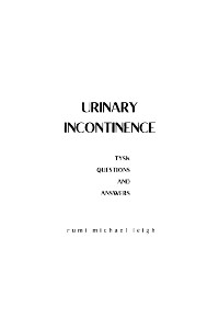 Cover Urinary Incontinence