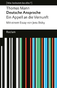 Cover Deutsche Ansprache. Ein Appell an die Vernunft. Mit einem Essay von Jens Bisky