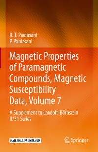 Cover Magnetic Properties of Paramagnetic Compounds, Magnetic Susceptibility Data, Volume 7