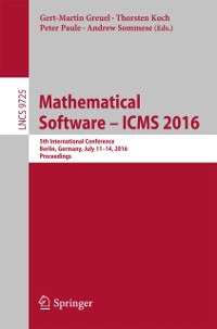 Cover Mathematical Software - ICMS 2016