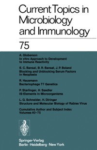 Cover Current Topics in Microbiology and Immunology / Ergebnisse der Microbiologie und Immunitatsforschung