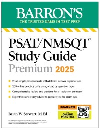 Cover PSAT/NMSQT Premium Study Guide: 2025: 2 Practice Tests + Comprehensive Review + 200 Online Drills