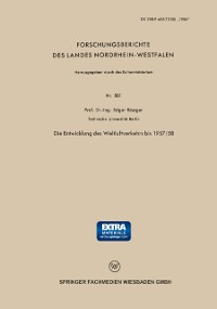 Cover Die Entwicklung des Weltluftverkehrs bis 1957/58