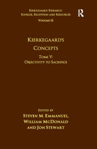 Cover Volume 15, Tome V: Kierkegaard's Concepts