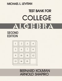Cover Test Bank for College Algebra