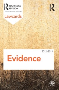 Cover Evidence Lawcards 2012-2013