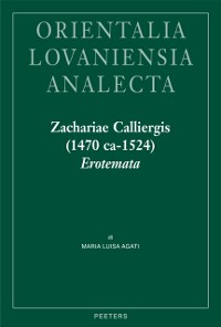 Cover Zachariae Calliergis (1470 ca-1524) Erotemata