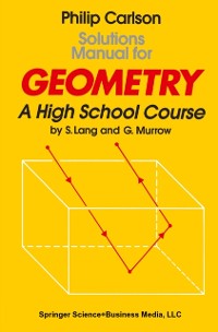 Cover Solutions Manual for Geometry