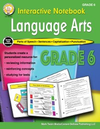 Cover Interactive Notebook: Language Arts Workbook, Grade 6