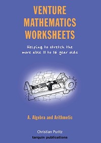 Cover Venture Mathematics Worksheets: Bk. A: Algebra and Arithmetic