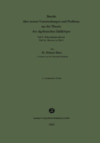 Cover Bericht über neuere Untersuchungen und Probleme aus der Theorie der algebraischen Zahlkörper