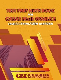 Cover Test Prep Math Book  for  CASAS Math GOALS 2  Level C-Forms 925M and 926M