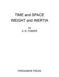 Cover Time and Space Weight and Inertia