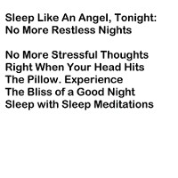 Cover Sleep Like An Angel, Tonight: No More Restless Nights