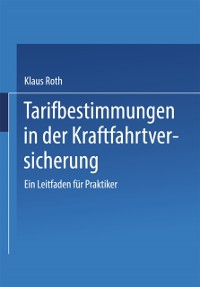 Cover Tarifbestimmungen in der Kraftfahrtversicherung