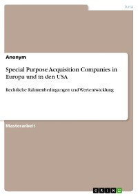 Cover Special Purpose Acquisition Companies in Europa und in den USA