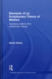 Cover Elements of an Evolutionary Theory of Welfare