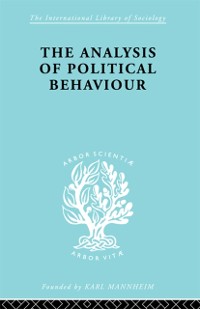 Cover The Analysis of Political Behaviour
