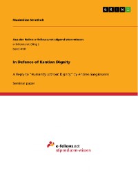 Cover In Defence of Kantian Dignity