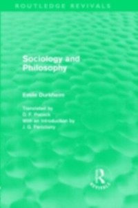 Cover Sociology and Philosophy (Routledge Revivals)