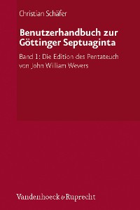Cover Benutzerhandbuch zur Göttinger Septuaginta