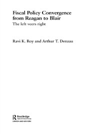 Cover Fiscal Policy Convergence from Reagan to Blair