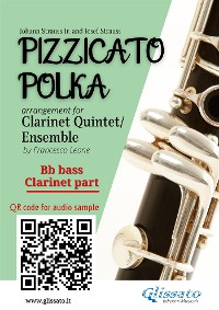 Cover Bb Bass Clarinet part of "Pizzicato Polka" Clarinet Quintet / Ensemble sheet music