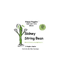 Cover Sidney String Bean Storybook 8