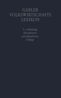 Cover Gabler Volkswirtschafts Lexikon