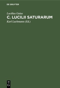 Cover C. Lucilii Saturarum
