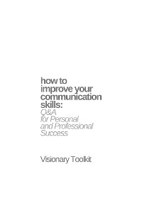 Cover How to Improve Your Communication Skills: Q&A for Personal and Professional Success