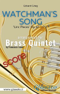 Cover Watchman's Song - Brass Quintet (score)
