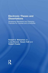 Cover Electronic Theses and Dissertations