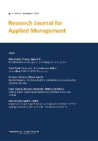 Cover Research Journal for Applied Management - Jg. 3, Heft 1