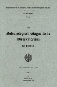 Cover Das meteorologisch-magnetische Observatorium bei Potsdam