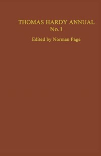 Cover Thomas Hardy Annual No. 1