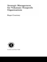 Cover Strategic Management for Nonprofit Organizations