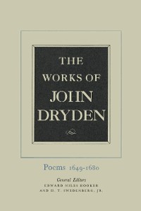 Cover The Works of John Dryden, Volume I