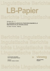 Cover Zur Anwendung der generativen Transformationsgrammatik im Englischunterricht an deutschen Schulen